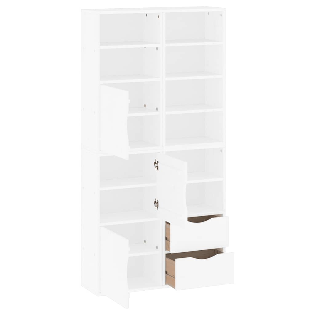 Armadietti Laterali 4 pz ODDA Bianco 40x24x79 cm Legno di Pino - homemem39