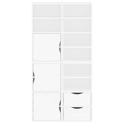 Armadietti Laterali 4 pz ODDA Bianco 40x24x79 cm Legno di Pino - homemem39