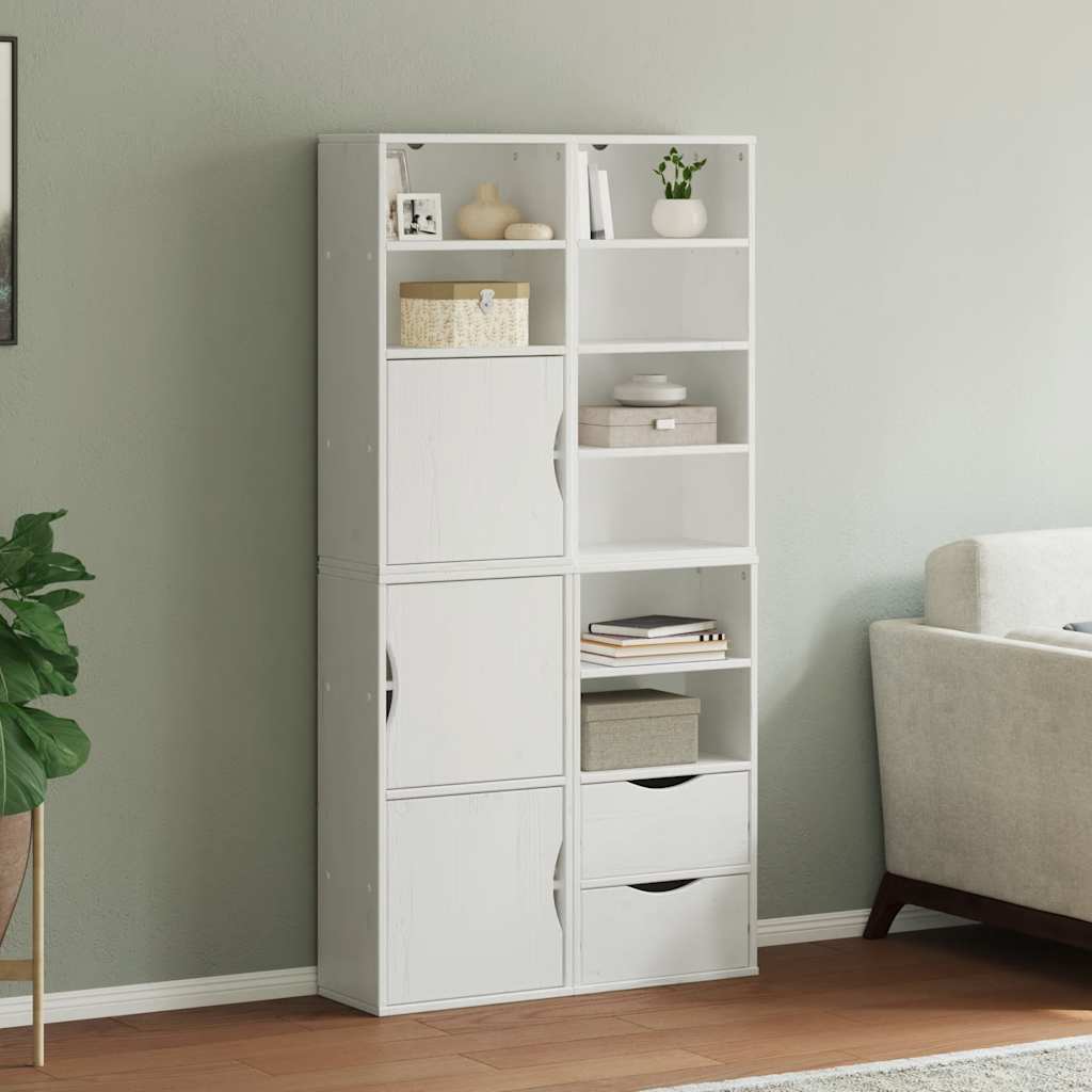 Armadietti Laterali 4 pz ODDA Bianco 40x24x79 cm Legno di Pino - homemem39