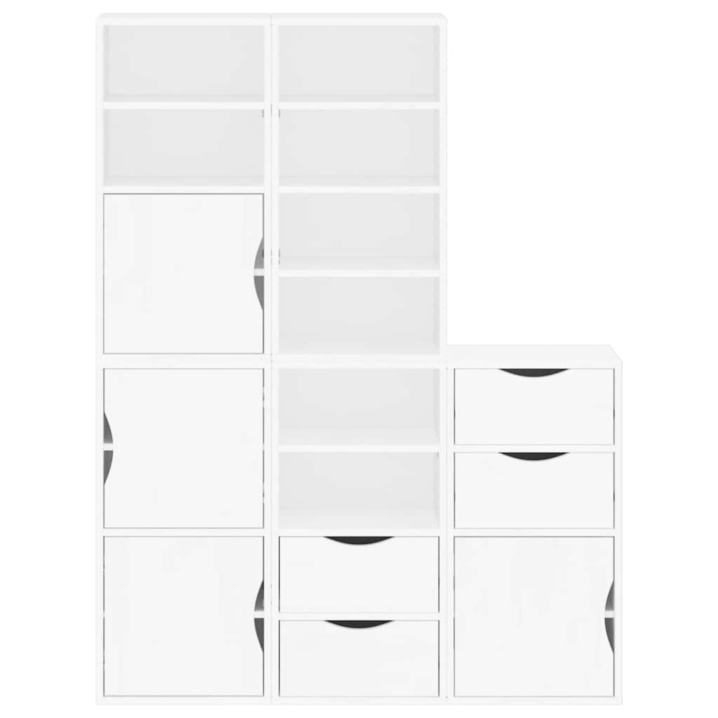 Armadietti Laterali 5 pz ODDA Bianco 40x24x79 cm Legno di Pino - homemem39