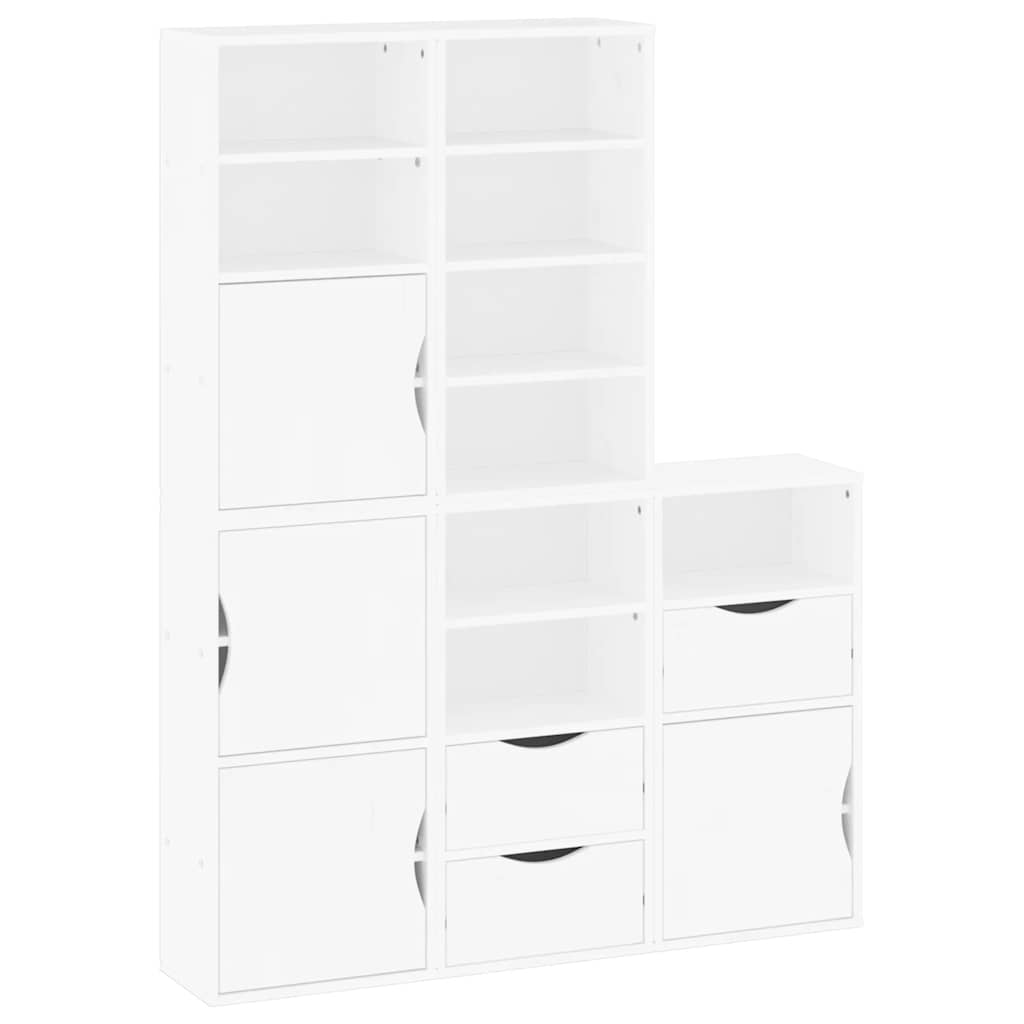 Armadietti Laterali 5 pz ODDA Bianco 40x24x79 cm Legno di Pino - homemem39