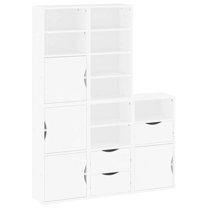 Armadietti Laterali 5 pz ODDA Bianco 40x24x79 cm Legno di Pino - homemem39