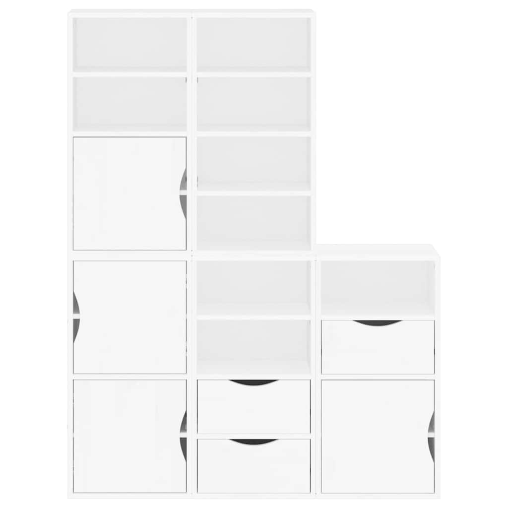 Armadietti Laterali 5 pz ODDA Bianco 40x24x79 cm Legno di Pino - homemem39