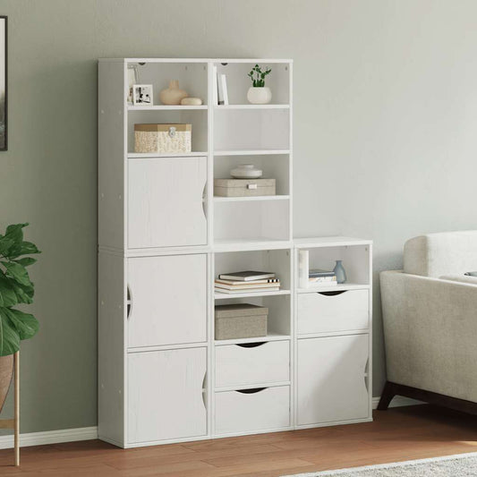 Armadietti Laterali 5 pz ODDA Bianco 40x24x79 cm Legno di Pino - homemem39