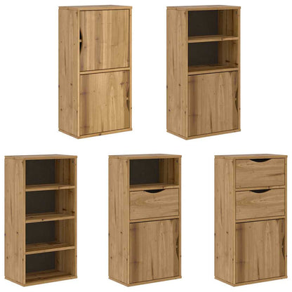 Armadietti Laterali 5 pz ODDA 40x24x79 cm Legno Massello Pino