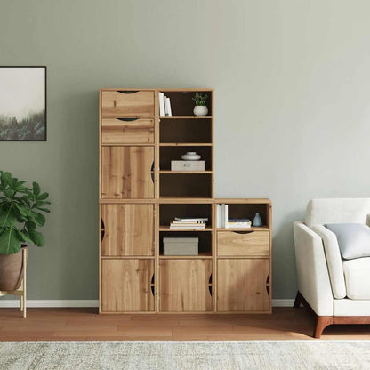 Armadietti Laterali 5 pz ODDA 40x24x79 cm Legno Massello Pino