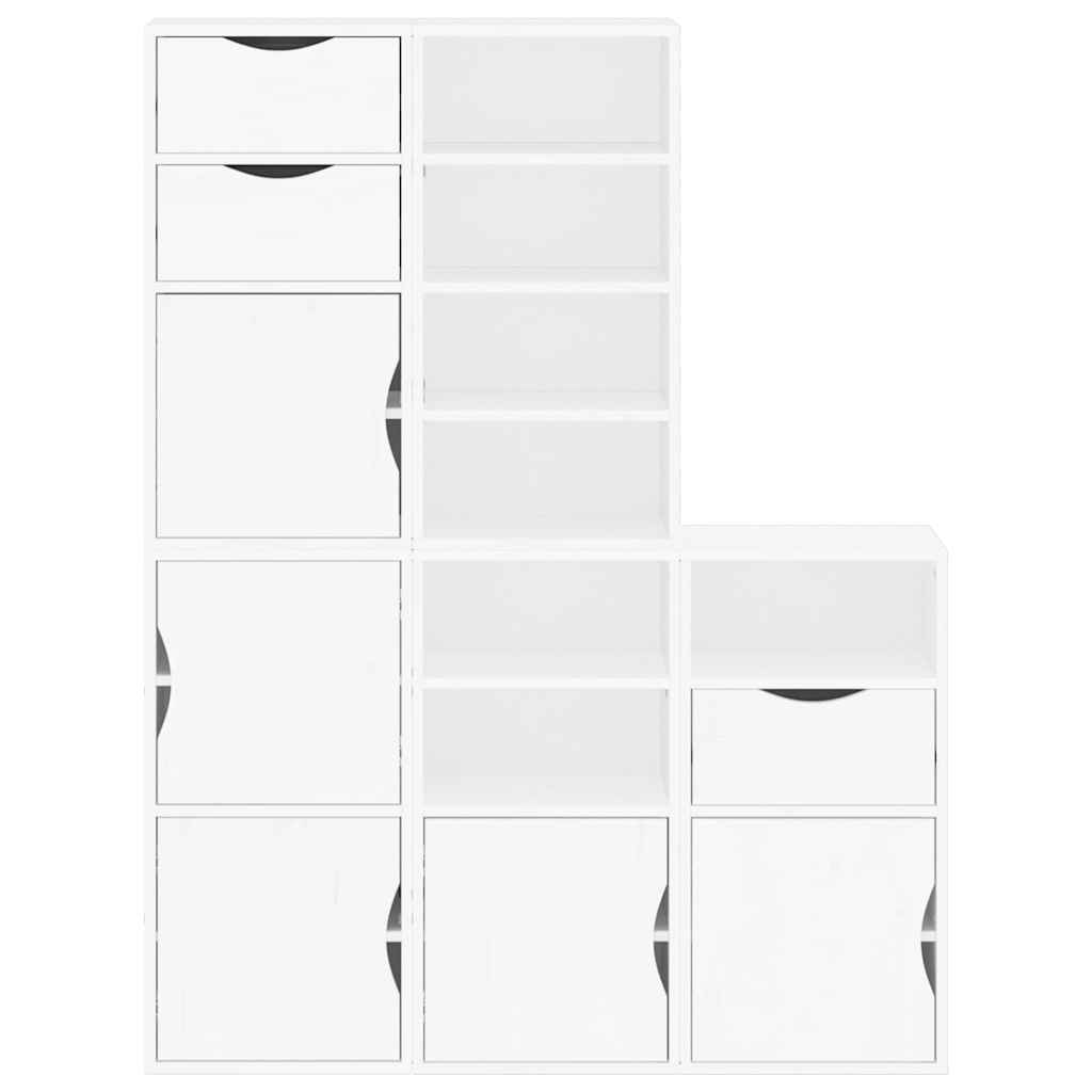 Armadietti Laterali 5 pz ODDA Bianco 40x24x79 cm Legno di Pino - homemem39