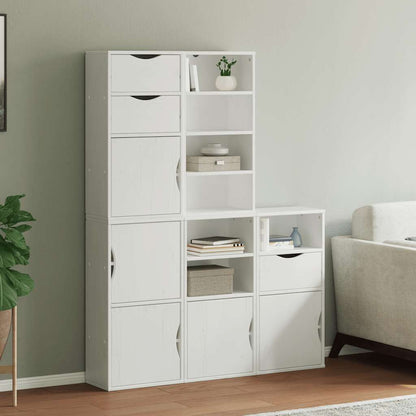 Armadietti Laterali 5 pz ODDA Bianco 40x24x79 cm Legno di Pino - homemem39