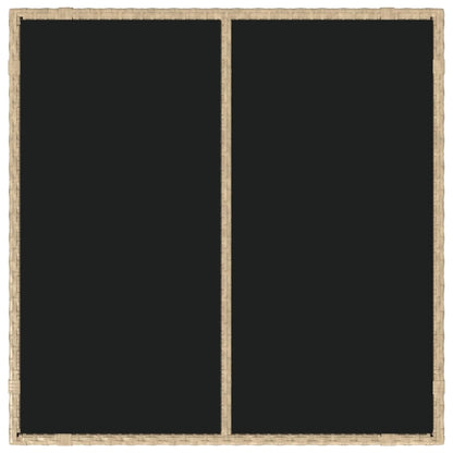 Set da Pranzo per Giardino 3 pcs Beige polyrattan