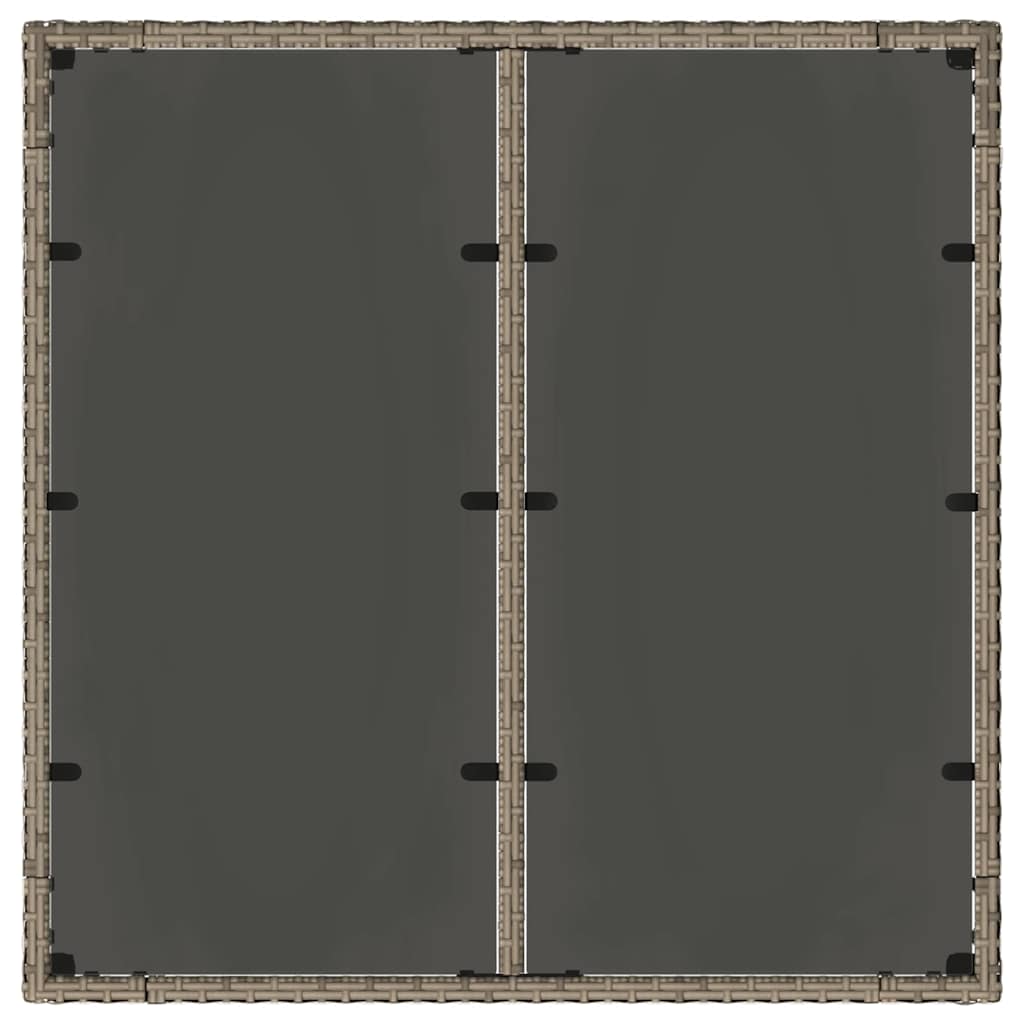 Set da Pranzo per Giardino 5 pcs Grigio polyrattan