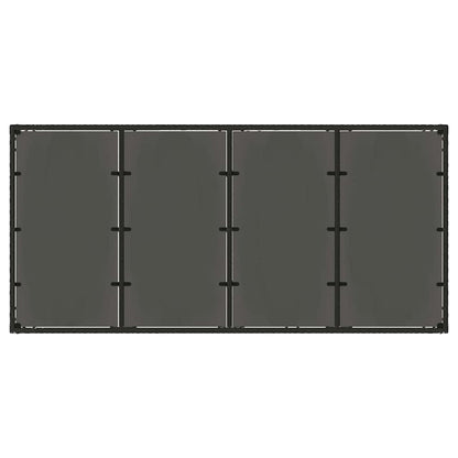 Set da Pranzo per Giardino 7 pcs Nero polyrattan