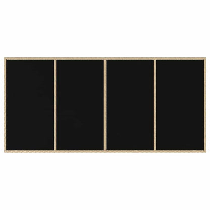 Set da Pranzo per Giardino 7 pcs Beige e Nero polyrattan