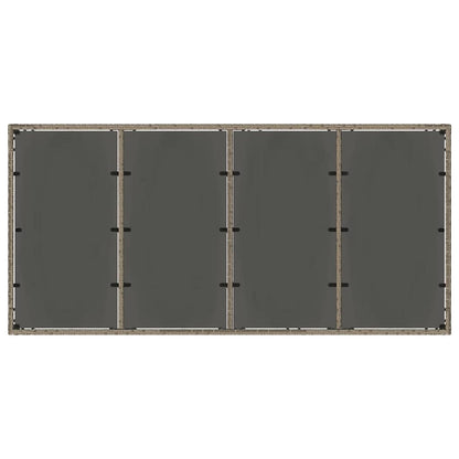 Set da Pranzo per Giardino 9 pcs Grigio polyrattan