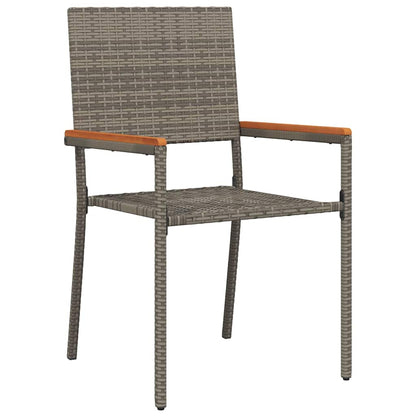 Set da Pranzo per Giardino 5 pcs Grigio polyrattan | homemem39