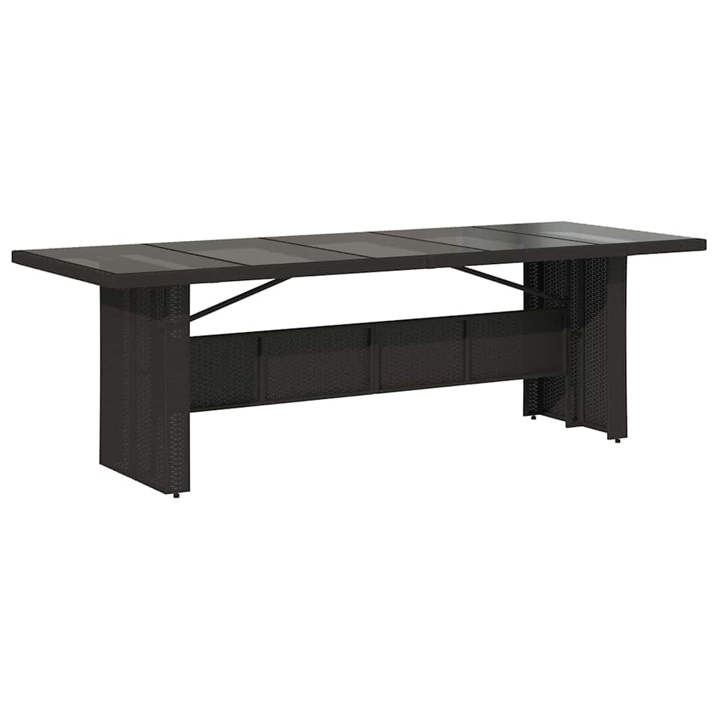 Set da Pranzo per Giardino 9 pcs Nero polyrattan | homemem39