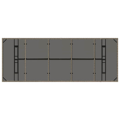 Set da Pranzo per Giardino 9 pcs Grigio Poly Rattan - homemem39