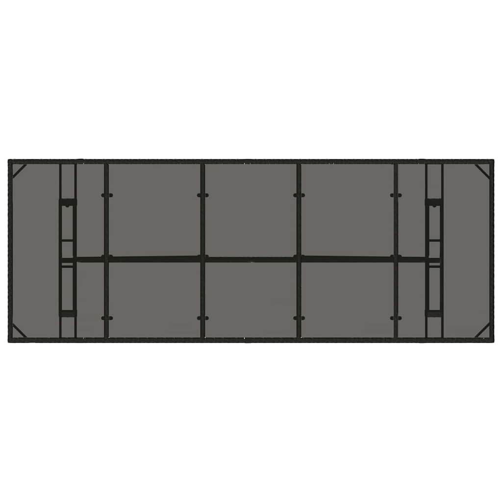Set da Pranzo per Giardino 11 pcs Nero polyrattan | homemem39