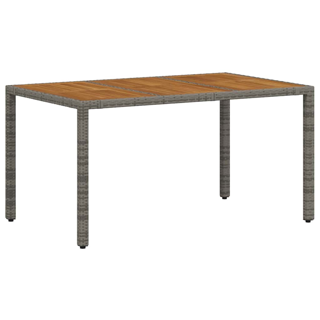Set da Pranzo per Giardino 5 pcs Grigio e Marrone polyrattan | homemem39