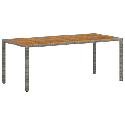 Set da Pranzo per Giardino 9 pcs Grigio e Marrone polyrattan