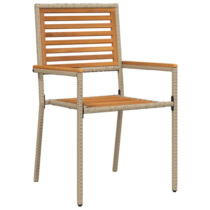 Set da Pranzo per Giardino 7 pcs Beige Legno di Acacia Massello | homemem39