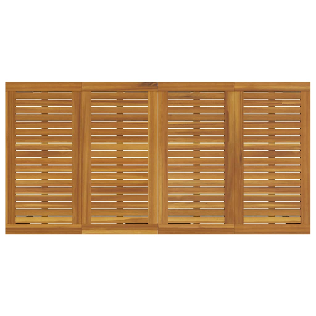 Set da Pranzo per Giardino 7 pcs Nero e Legno polyrattan