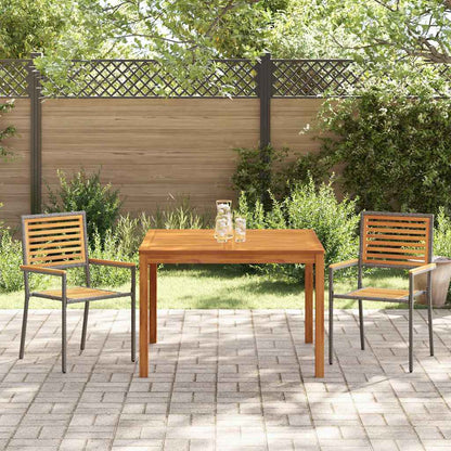 Set da Pranzo per Giardino 3 pcs Grigio Poly Rattan