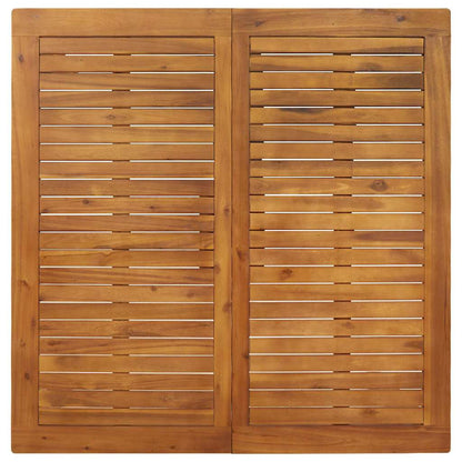 Set da Pranzo per Giardino 5 pcs Nero Legno di Acacia Massello | homemem39