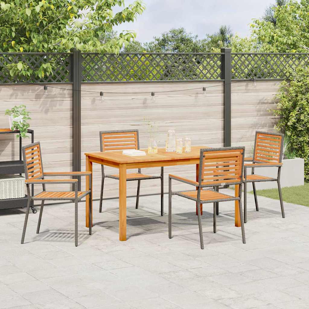 Set da Pranzo per Giardino 5 pcs Grigio | homemem39