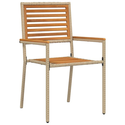 Set da Pranzo per Giardino 5 pcs Beige Legno di Acacia Massello | homemem39