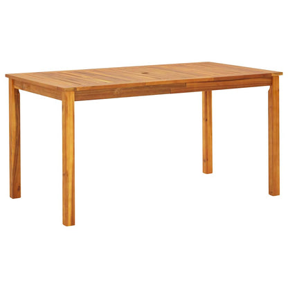 Set da Pranzo per Giardino 7 pcs Beige Legno di Acacia Massello | homemem39