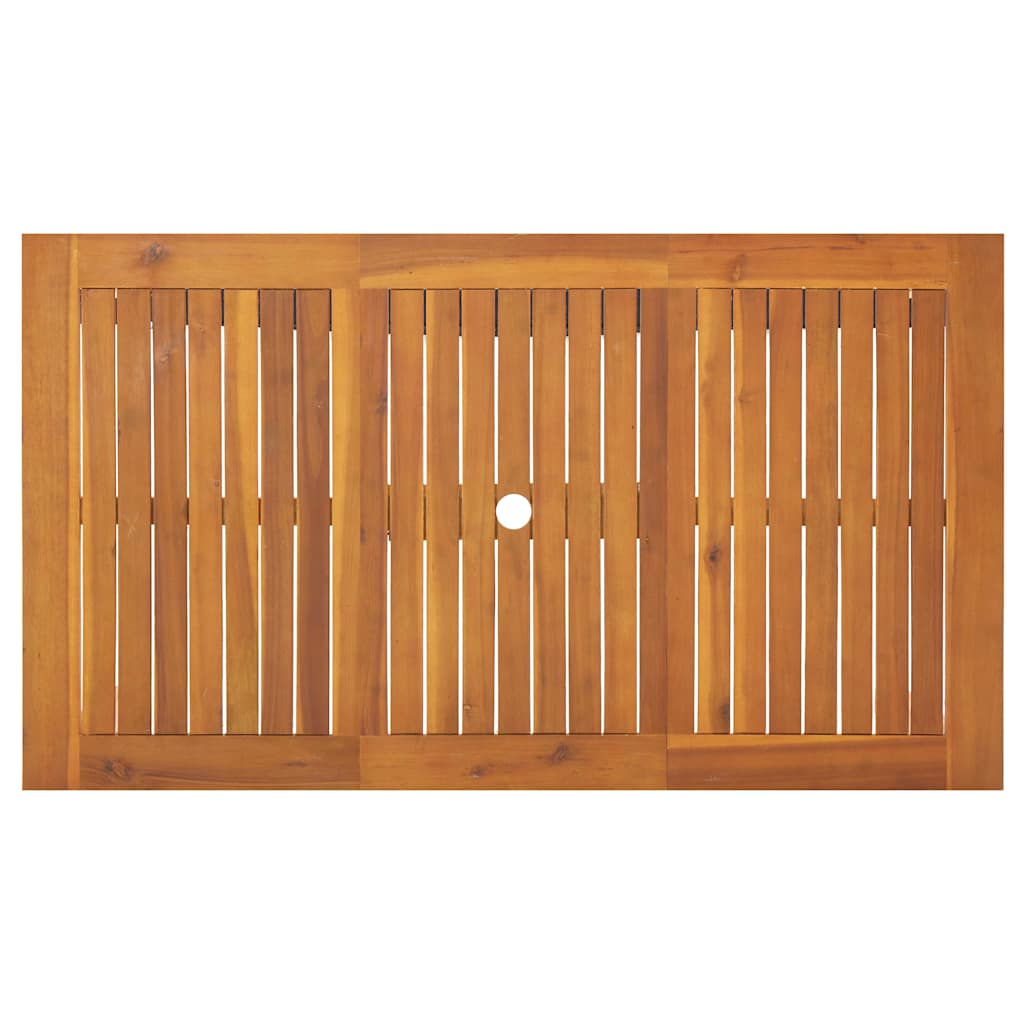 Set da Pranzo per Giardino 7 pcs Beige Legno di Acacia Massello | homemem39