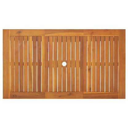 Set da Pranzo per Giardino 7 pcs Beige Legno di Acacia Massello | homemem39