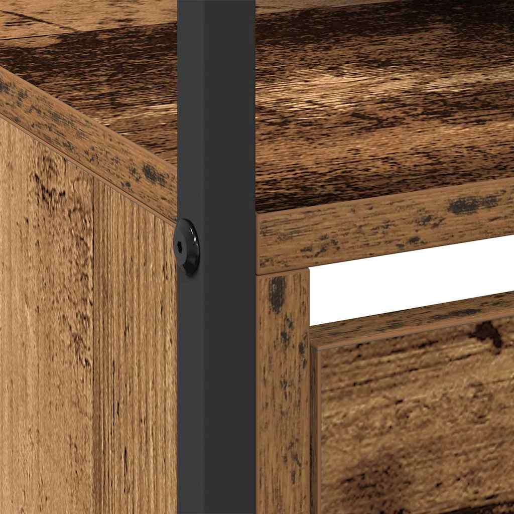 Armadio per Scarpe con porta Legno vecchio 100 x 34 x 112 cm