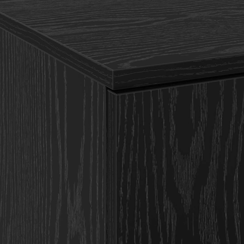 Alto mobile Rovere nero 60 x 35 x 180 cm Legno multistrato | homemem39
