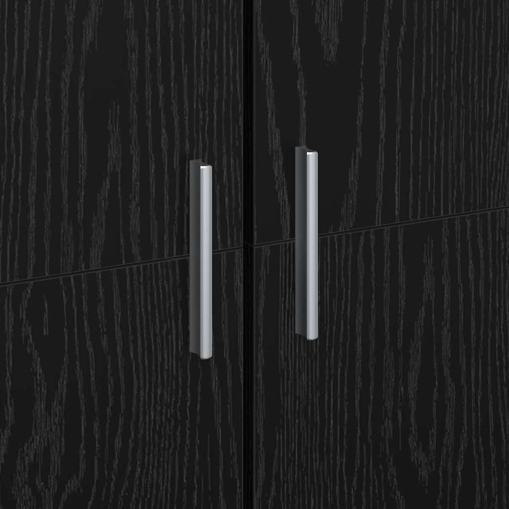 Alto mobile Rovere nero 60 x 35 x 180 cm Legno multistrato | homemem39