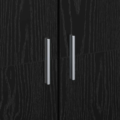 Alto mobile Rovere nero 60 x 35 x 180 cm Legno multistrato | homemem39