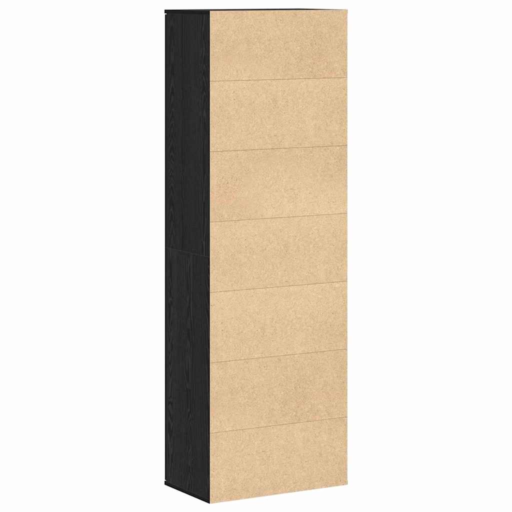 Alto mobile Rovere nero 60 x 35 x 180 cm Legno multistrato | homemem39