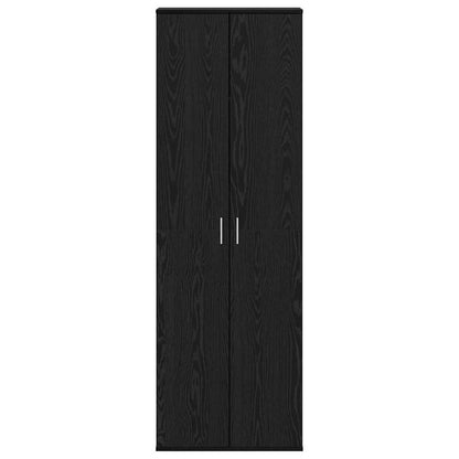 Alto mobile Rovere nero 60 x 35 x 180 cm Legno multistrato | homemem39