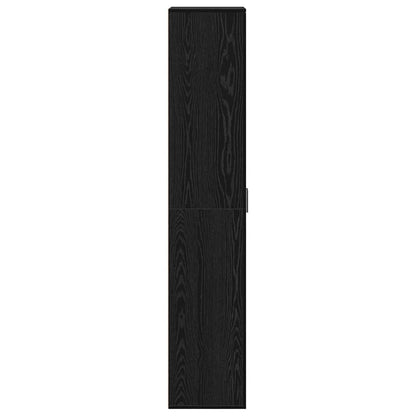 Alto mobile Rovere nero 60 x 35 x 180 cm Legno multistrato | homemem39
