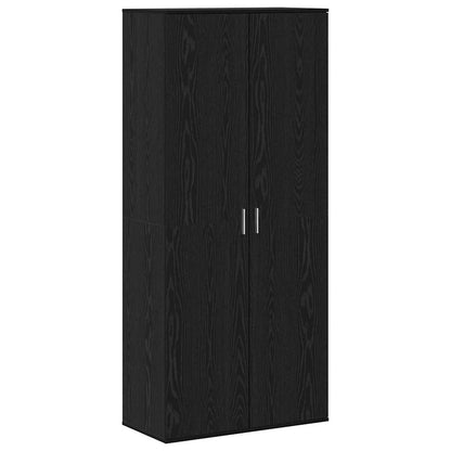 Credenza Rovere nero 80 x 39 x 178 cm Legno multistrato