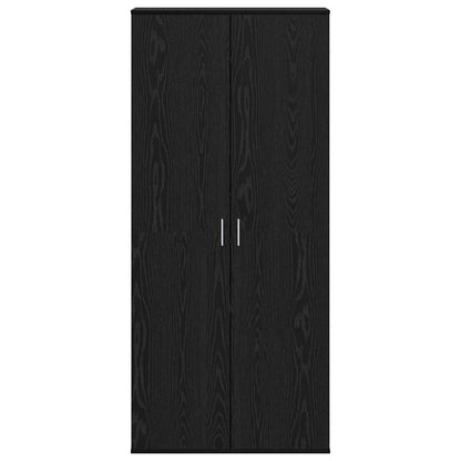 Credenza Rovere nero 80 x 39 x 178 cm Legno multistrato