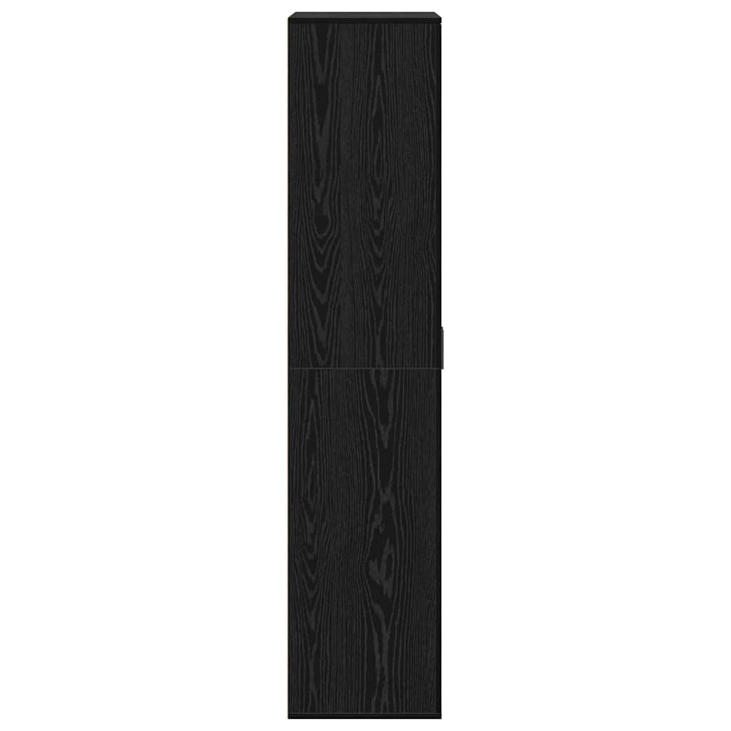 Credenza Rovere nero 80 x 39 x 178 cm Legno multistrato