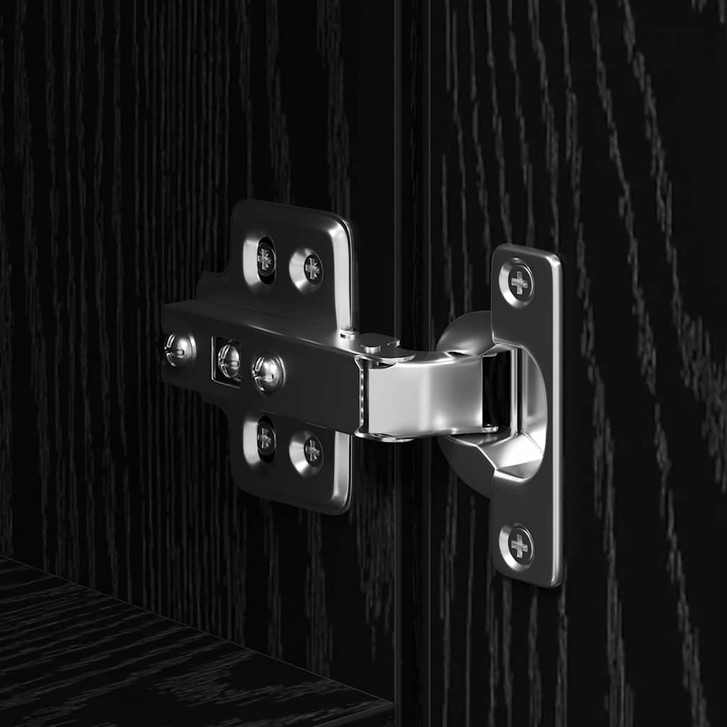 Credenza Rovere nero 40 x 42.5 x 185 cm Legno multistrato - homemem39