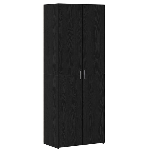 Credenza 2 pcs Rovere Nero 70 x 42,5 x 185 cm