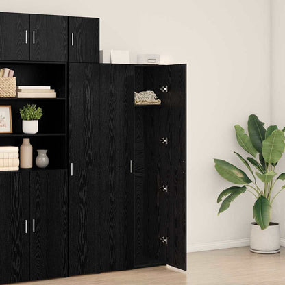 Credenza Rovere nero 70 x 42.5 x 185 cm Legno multistrato - homemem39