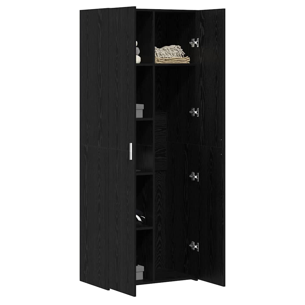 Credenza Rovere nero 70 x 42.5 x 185 cm Legno multistrato - homemem39