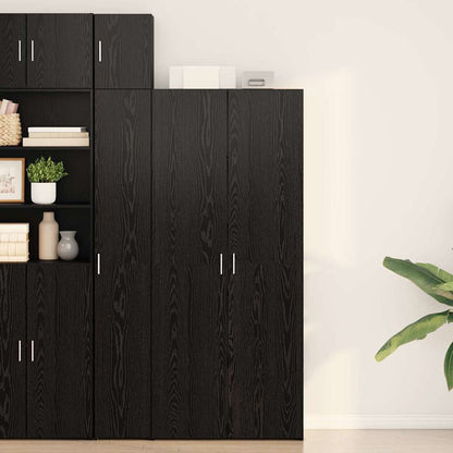 Credenza Rovere nero 40 x 42.5 x 185 cm Legno multistrato - homemem39