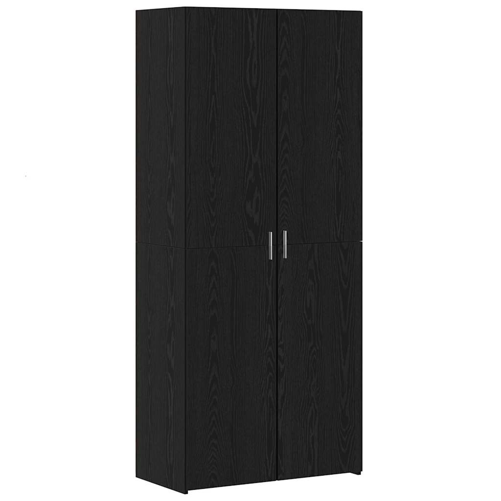 Credenza Rovere nero 40 x 42.5 x 185 cm Legno multistrato - homemem39