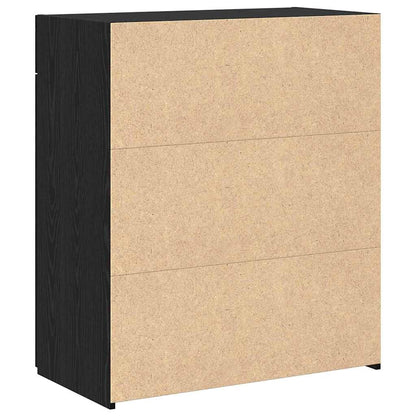 Armadio Rovere nero 80 x 42.5 x 93.5 cm Legno multistrato - homemem39