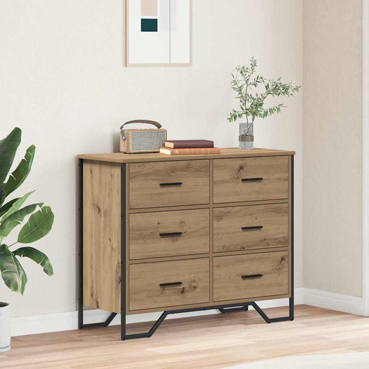 Cassettiera con cassetto rovere artigianale 91 x 35.5 x 74.5 cm